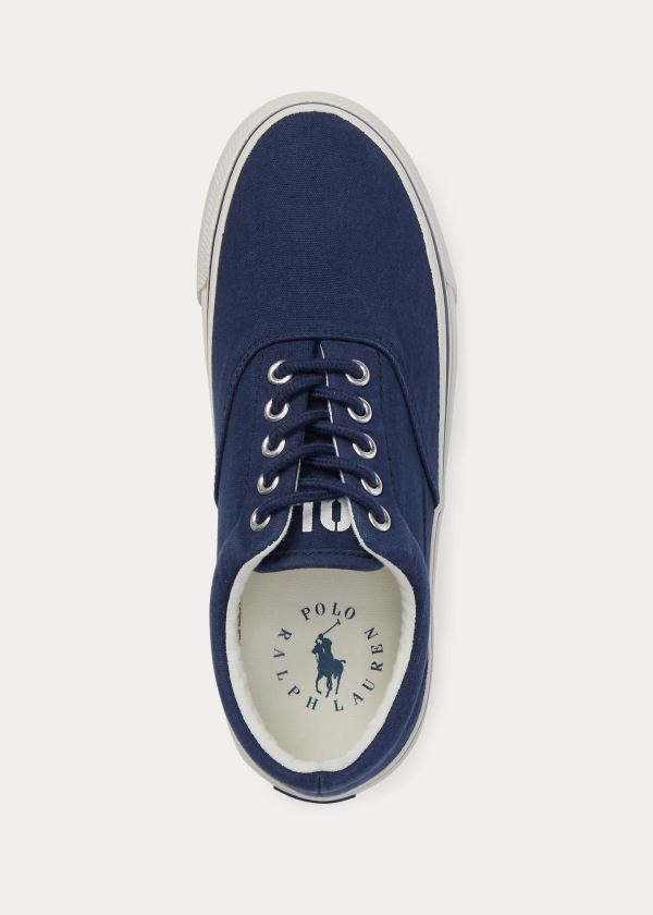 Trampki Ralph Lauren Bryn Canvas Sneakers Damskie Granatowe | QKEU5445