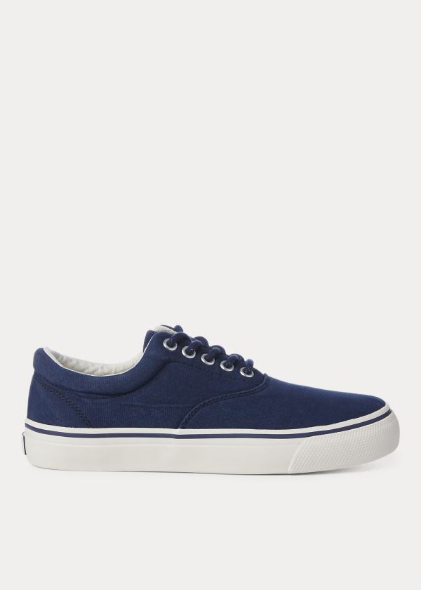 Trampki Ralph Lauren Bryn Canvas Sneakers Damskie Granatowe | QKEU5445