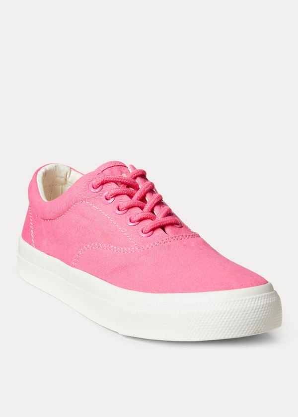 Trampki Ralph Lauren Bryn Canvas Sneakers Damskie Różowe | LHTT3445