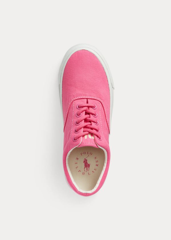 Trampki Ralph Lauren Bryn Canvas Sneakers Damskie Różowe | LHTT3445