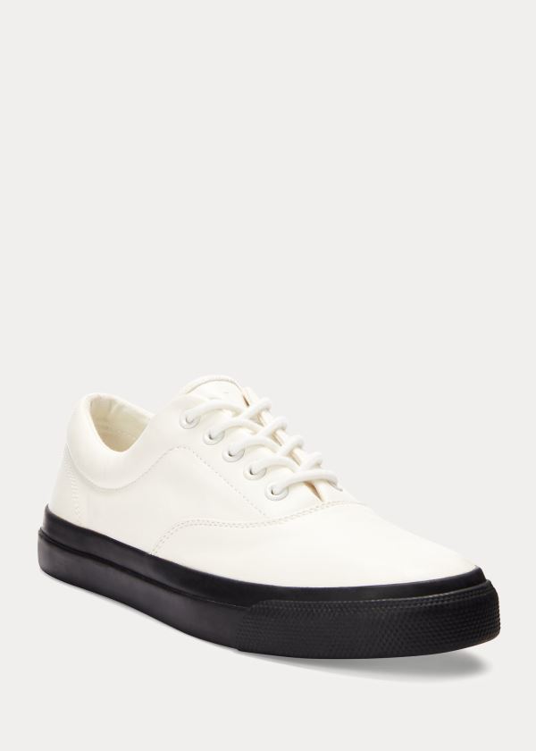 Trampki Ralph Lauren Bryn Leather Sneakers Damskie Białe | AUMM1879