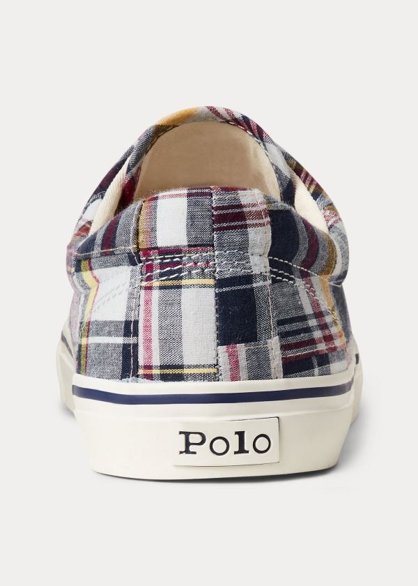 Trampki Ralph Lauren Cotton Madras Sneakers Męskie Kolorowe | JIXR7798