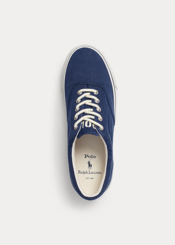 Trampki Ralph Lauren Harpoon Canvas Sneakers Męskie Granatowe | SWOP4852