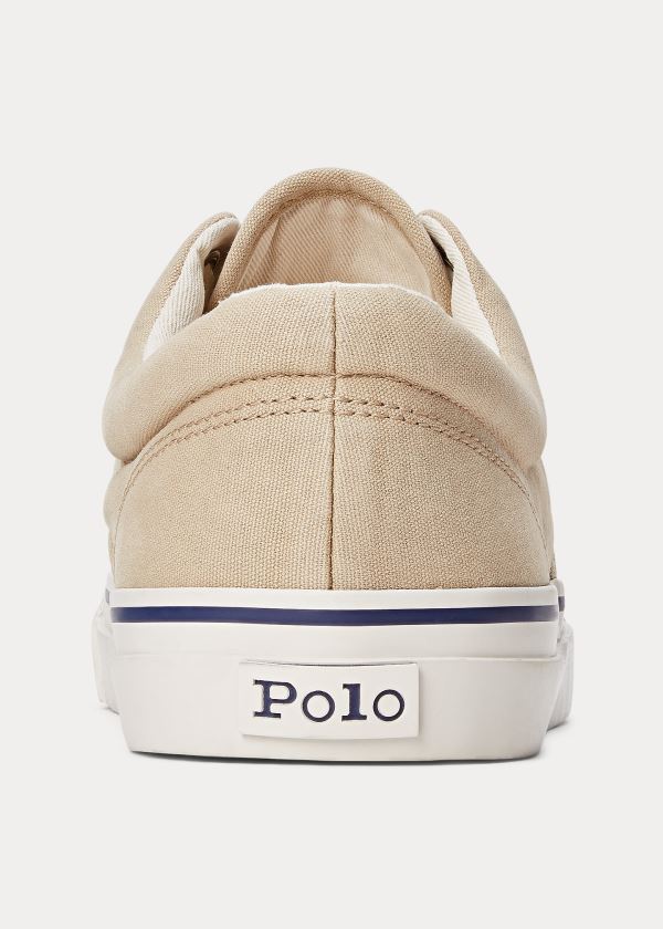 Trampki Ralph Lauren Harpoon Canvas Sneakers Męskie Beżowe | GBPJ4804