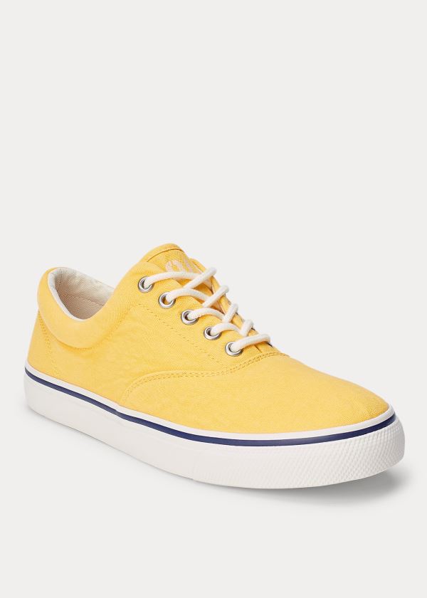 Trampki Ralph Lauren Harpoon Canvas Sneakers Męskie Żółte | ZLFT8057