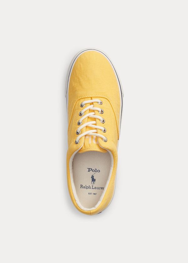 Trampki Ralph Lauren Harpoon Canvas Sneakers Męskie Żółte | ZLFT8057