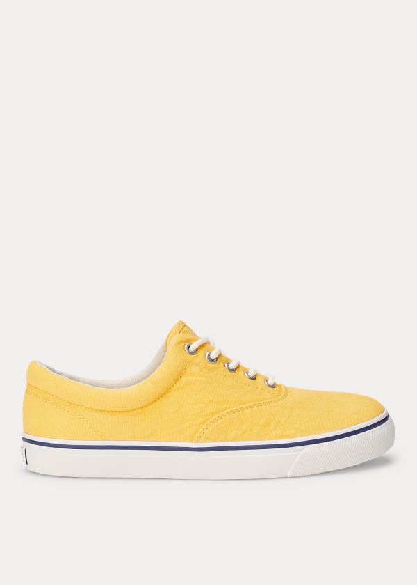 Trampki Ralph Lauren Harpoon Canvas Sneakers Męskie Żółte | ZLFT8057