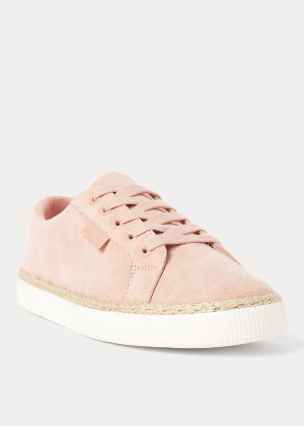 Trampki Ralph Lauren Jaycee Suede Sneakers Damskie Różowe Beżowe | KLKO6600