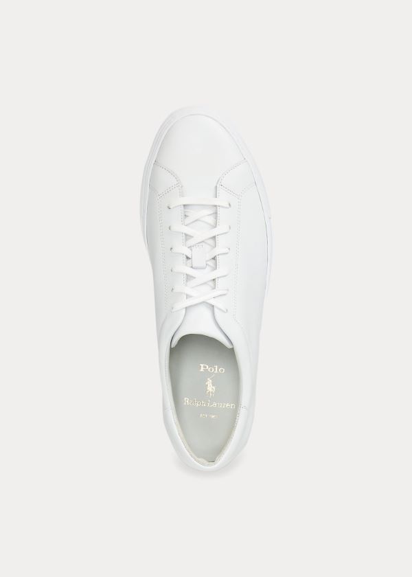 Trampki Ralph Lauren Jermain Leather Sneakers Męskie Białe | CKLB6395