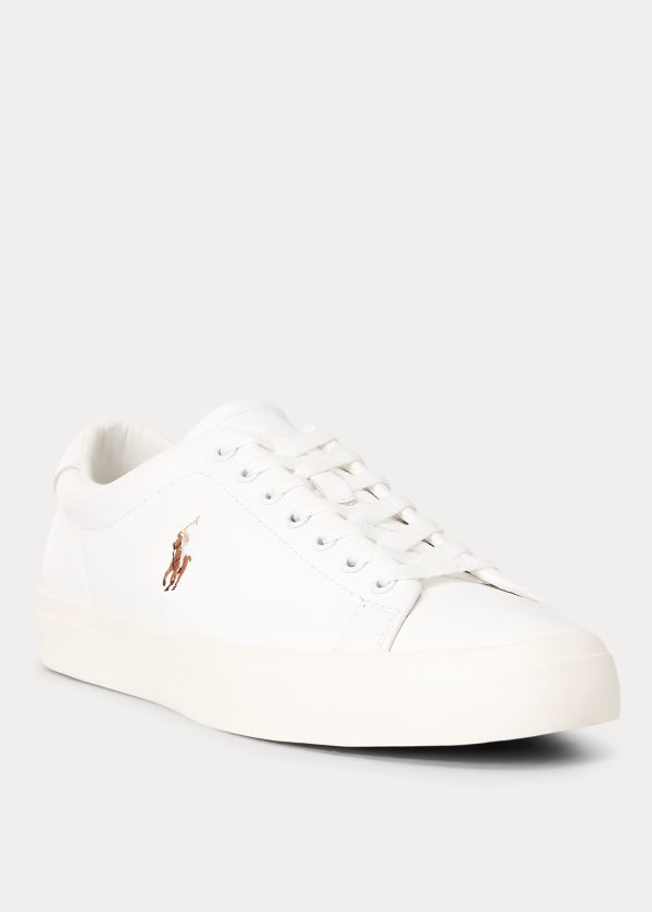 Trampki Ralph Lauren Longwood Leather Sneakers Męskie Białe | LSBR4526