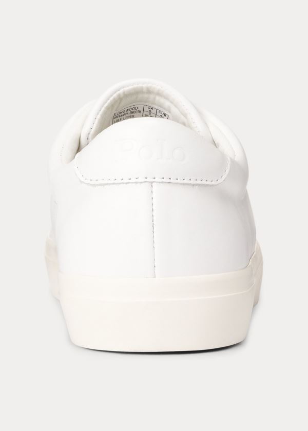 Trampki Ralph Lauren Longwood Leather Sneakers Męskie Białe | LSBR4526