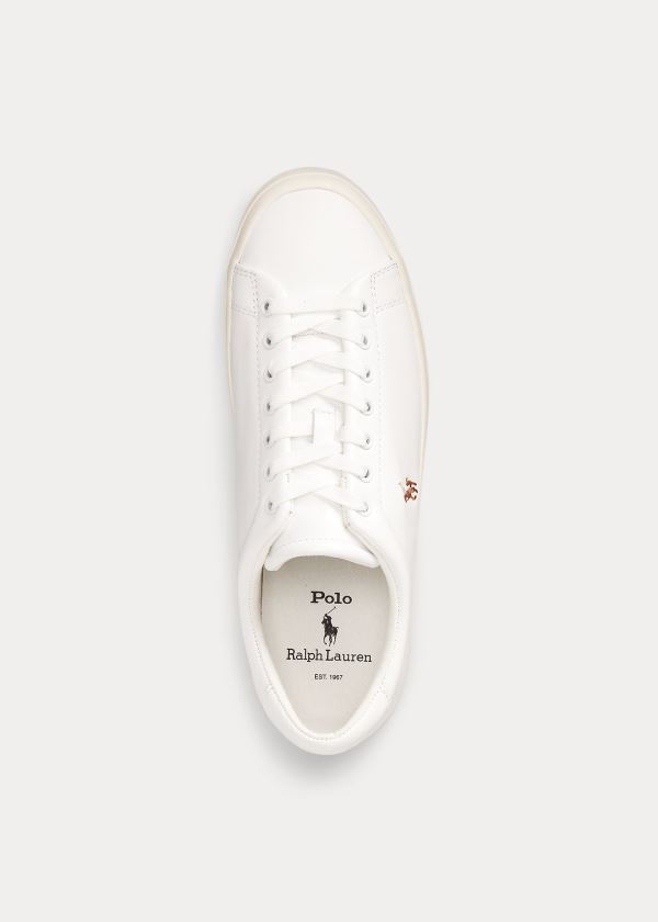 Trampki Ralph Lauren Longwood Leather Sneakers Męskie Białe | LSBR4526