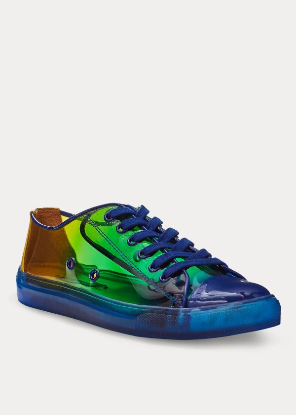 Trampki Ralph Lauren Rubie Dip-Dye Sneakers Damskie Królewski Niebieski Niebieskie Żółte | KWGP4564