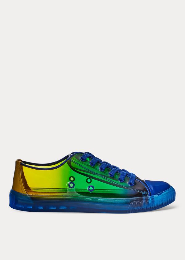 Trampki Ralph Lauren Rubie Dip-Dye Sneakers Damskie Królewski Niebieski Niebieskie Żółte | KWGP4564