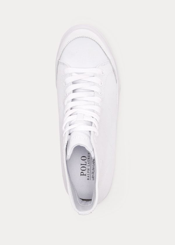 Trampki Ralph Lauren Solomon Canvas Sneakers Męskie Białe | IRHY2303