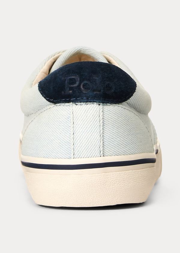 Trampki Ralph Lauren Thorton Denim Sneakers Męskie Głęboka Niebieskie | NHNK6520