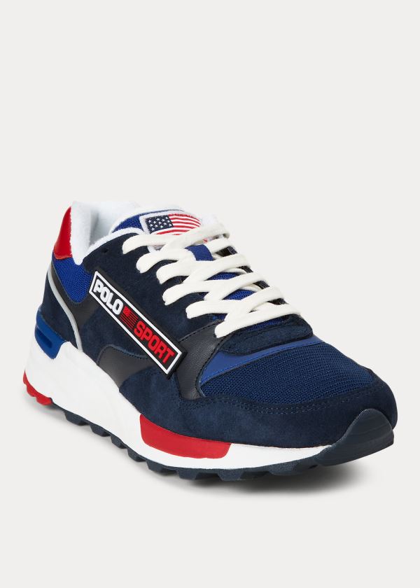 Trampki Ralph Lauren Trackster 100 Sneakers Męskie Granatowe | GIKA5392