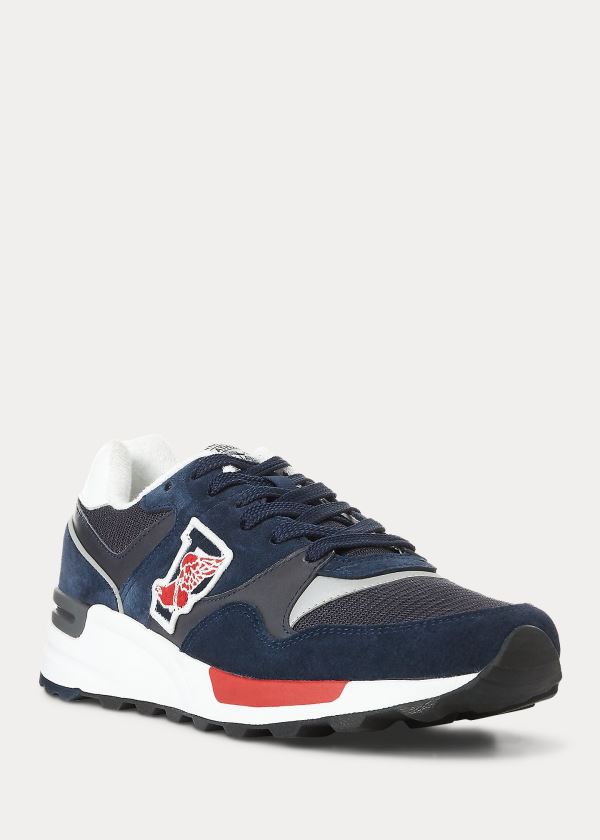 Trampki Ralph Lauren Trackster 100 Sneakers Męskie Granatowe Kolorowe | XJGB3307