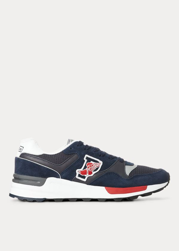 Trampki Ralph Lauren Trackster 100 Sneakers Męskie Granatowe Kolorowe | XJGB3307