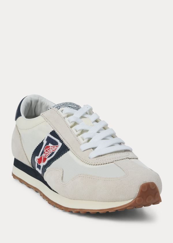 Trampki Ralph Lauren Train 90 Sneakers Męskie Szare Białe | DOFA9013